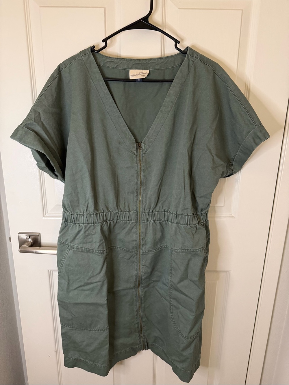 Universal Thread Olive Green Zip-Front Utility Dress Size XXL